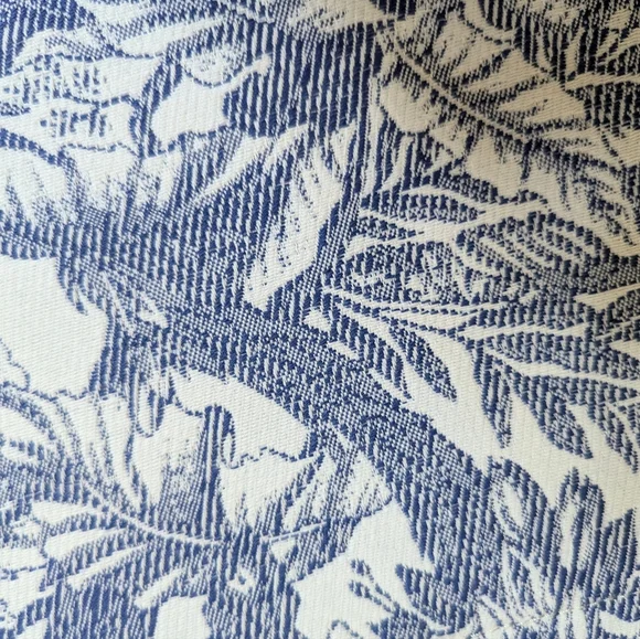 Blue and white embroidered small tote bag BNWT